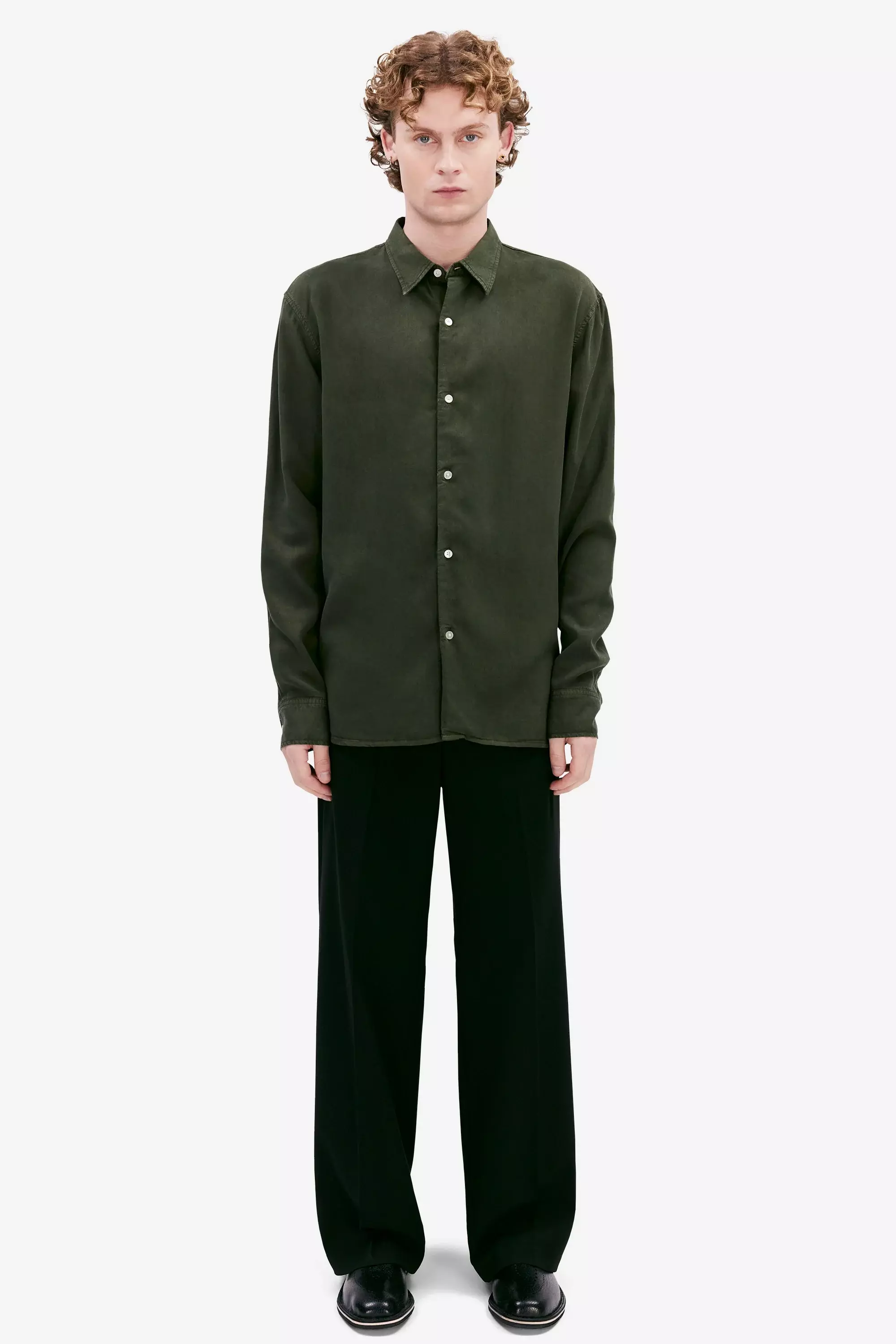 Elvine Ossian Shelter Green Shirt Hemd Herren dunkelgrün